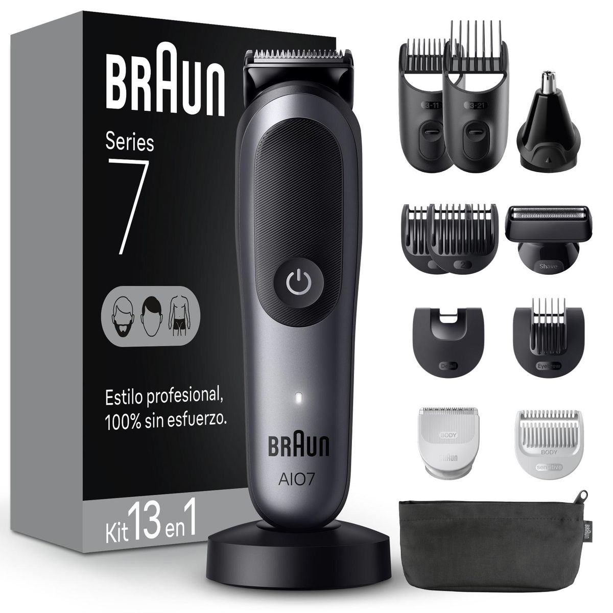 BRAUN - Cortapelos 13 En 1 Multi AIO7560 Braun