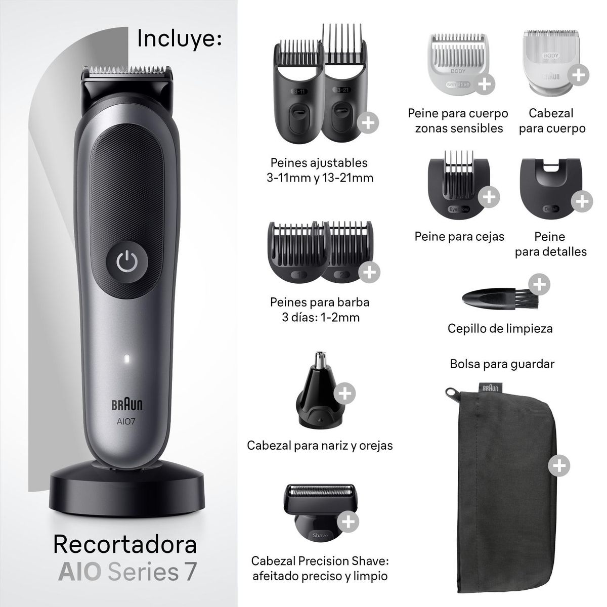 BRAUN - Cortapelos 13 En 1 Multi AIO7560 Braun