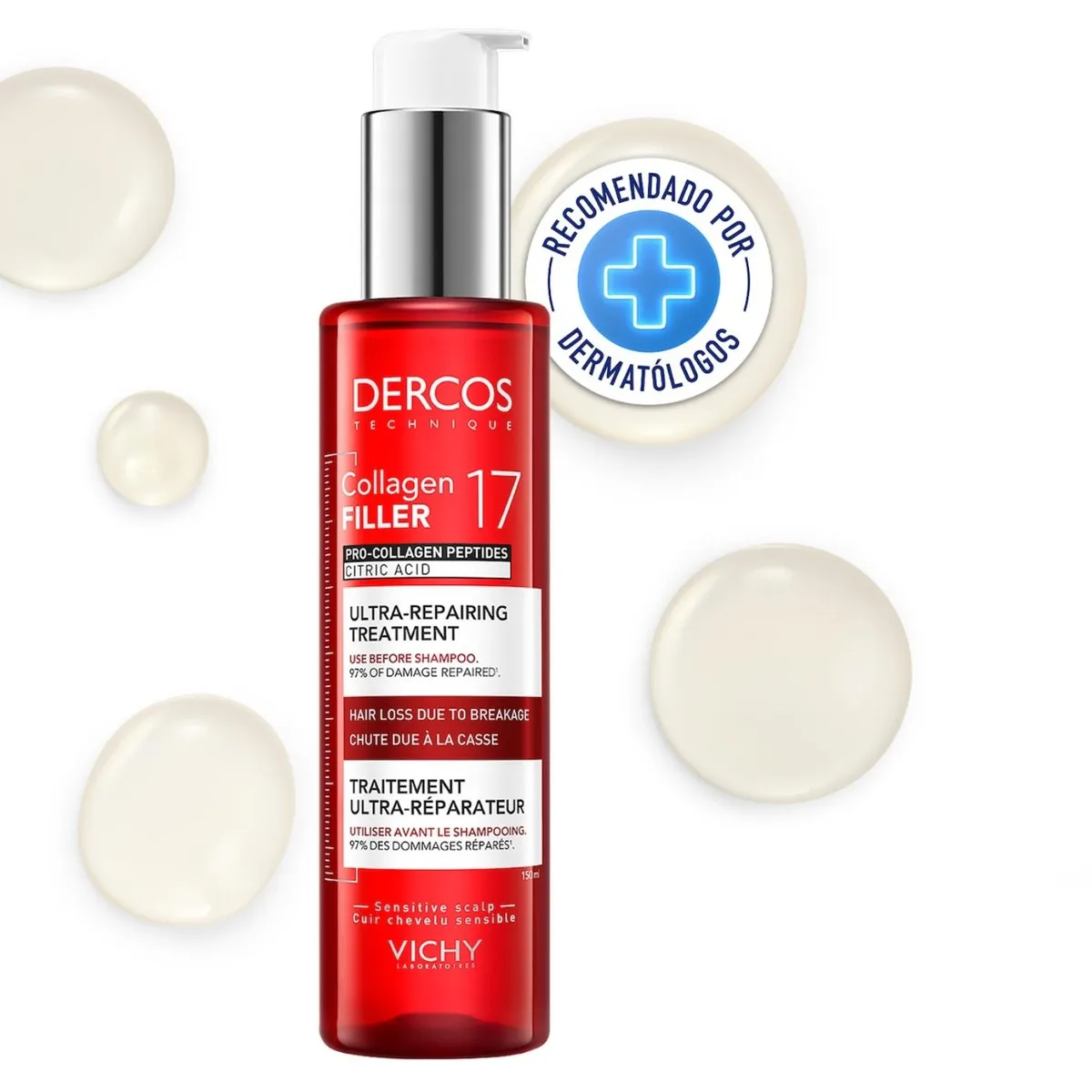 VICHY - Dercos Collagen 17 Filler Preshampoo 150ml ​Vichy