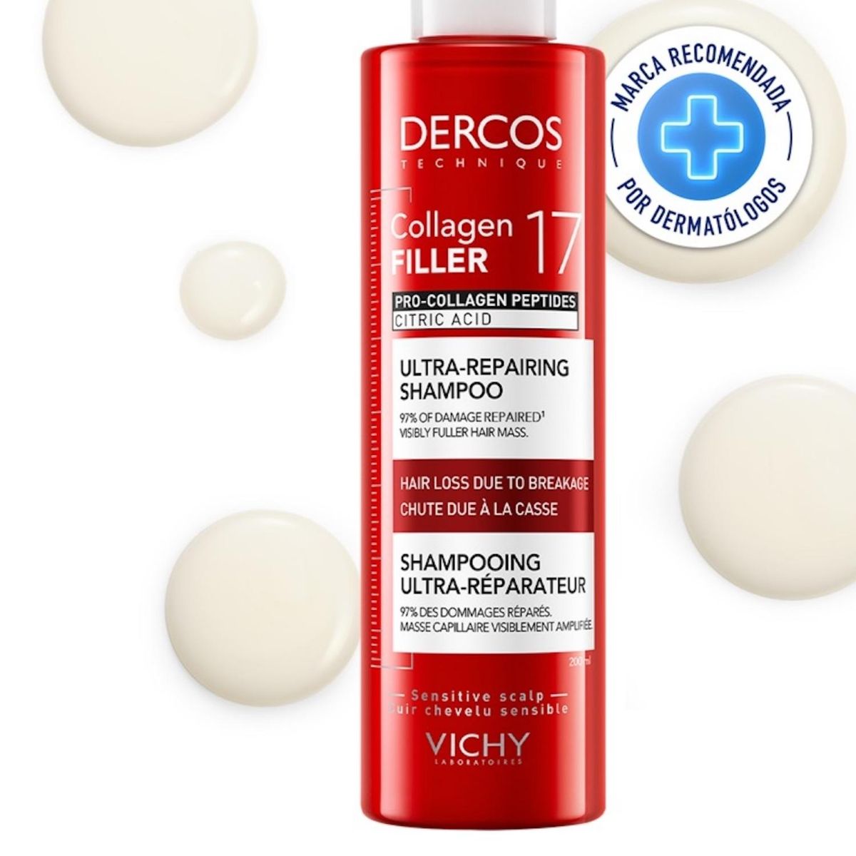 VICHY - Dercos Collagen 17 Filler Shampoo 200ml Vichy