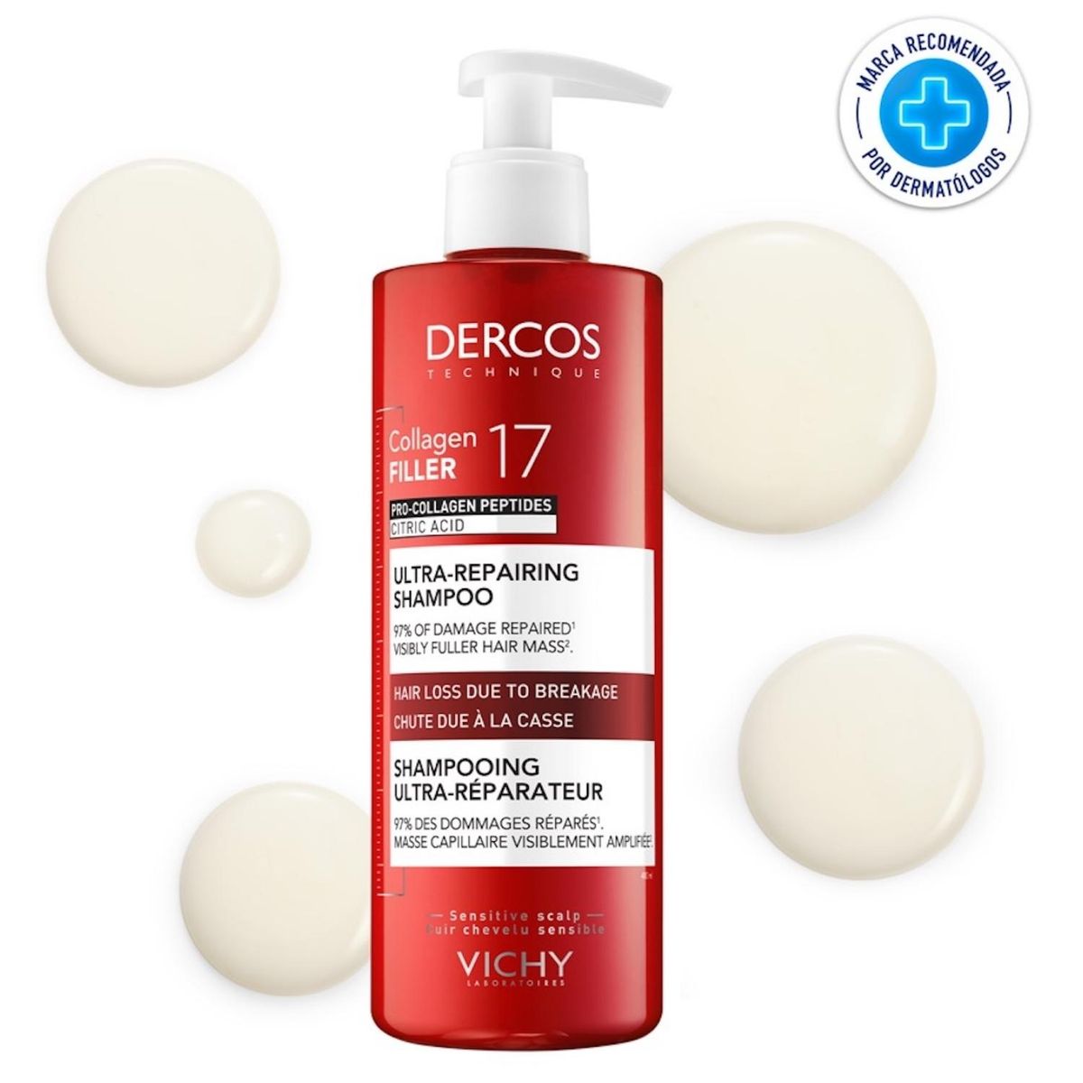 VICHY - Dercos Collagen 17 Filler Shampoo 400ml Vichy