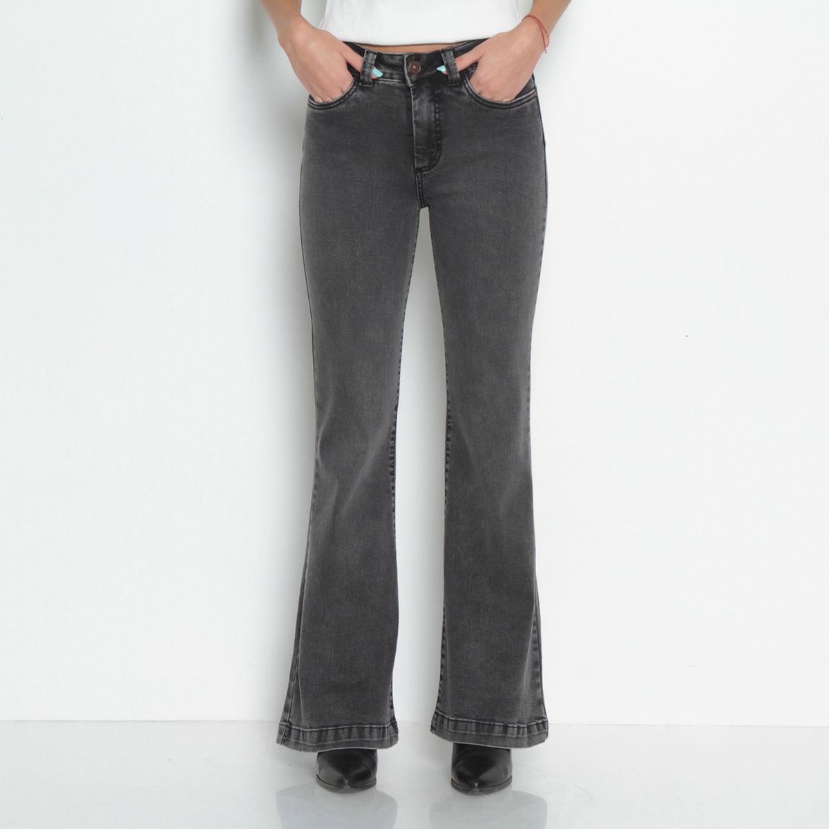 WADOS - Jeans Flare Tiro Alto Mujer Wados