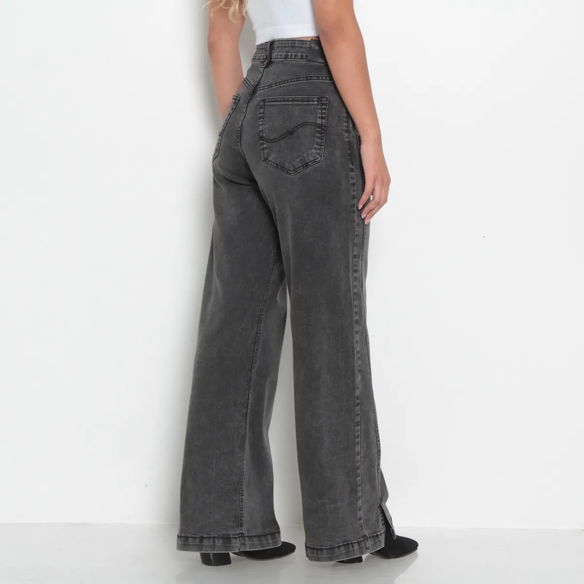 WADOS - Jeans Wide Leg Tiro Alto Mujer Wados
