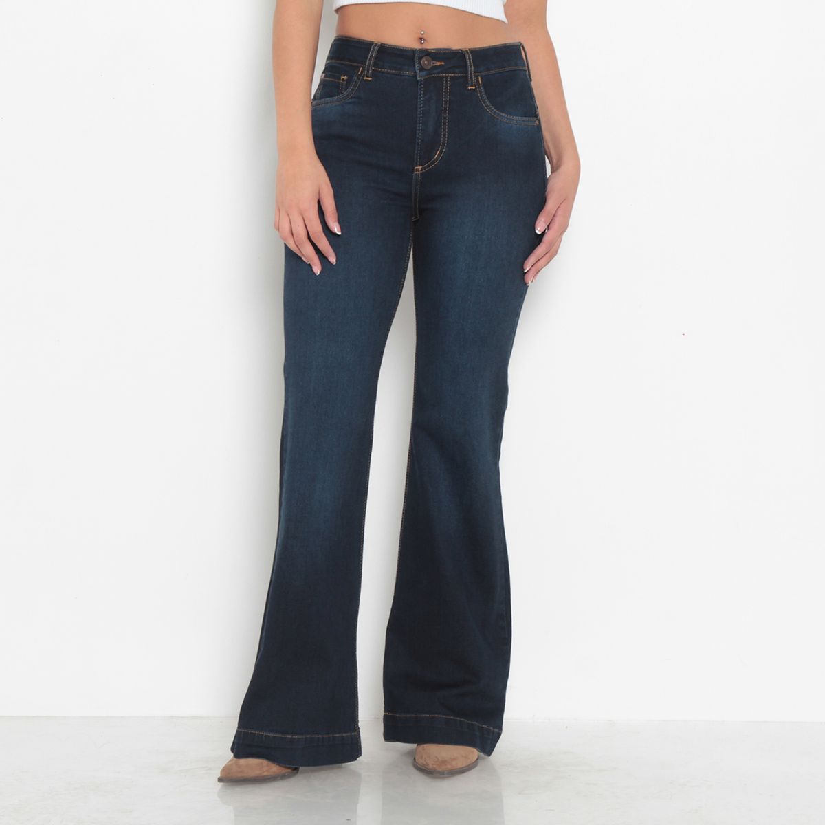 WADOS - Jeans Flare Tiro Alto Mujer Wados
