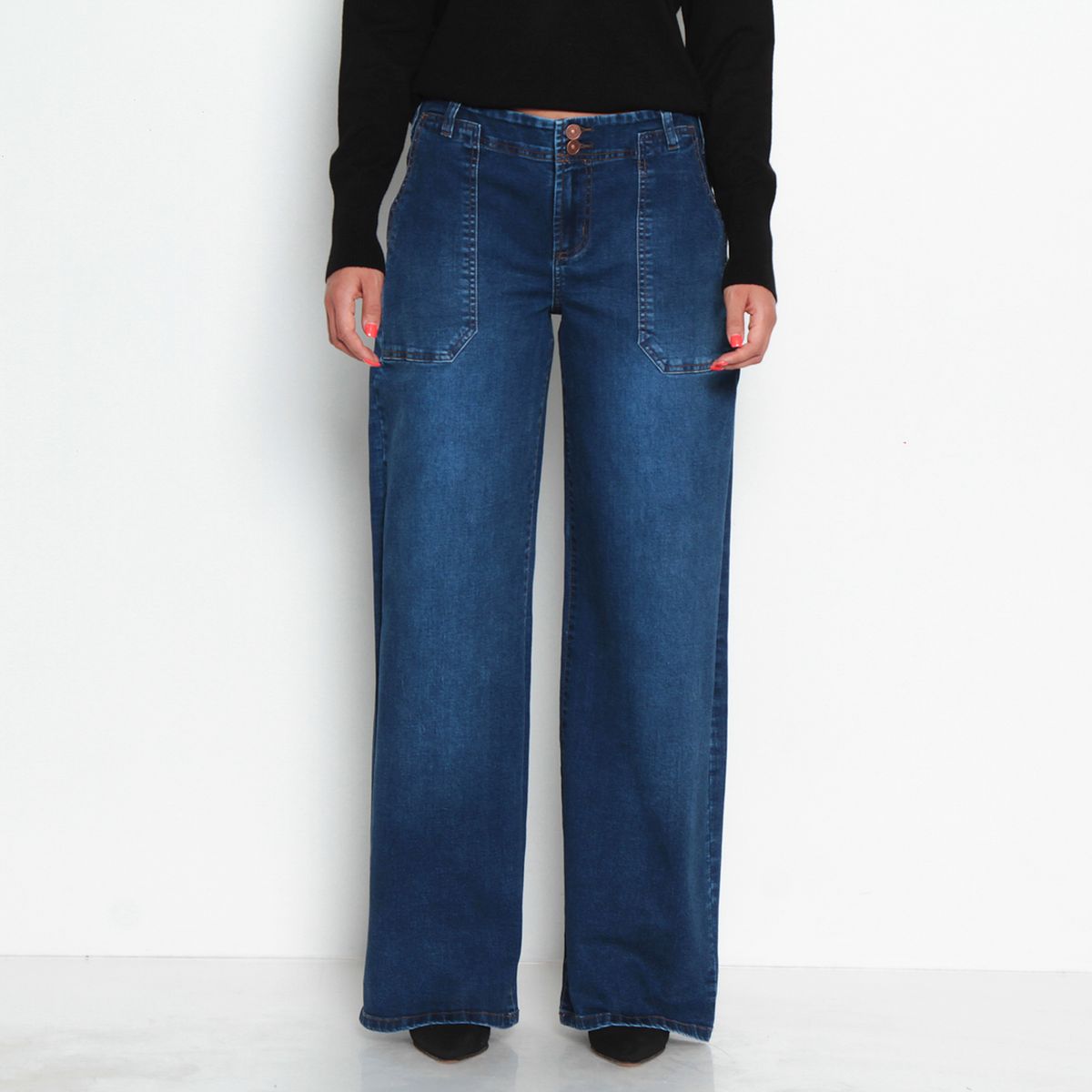 WADOS - Jeans Cargo Tiro Alto Mujer Wados