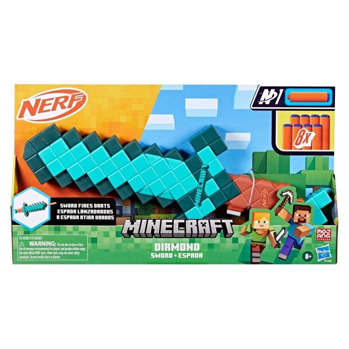 NERF - Lanzador Minecraft Diamond Sword Nerf