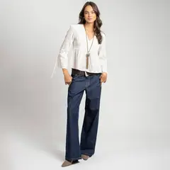 LOLITA LPK - Jeans Wide Leg Josefa Tiro Bajo Azul R Mujer