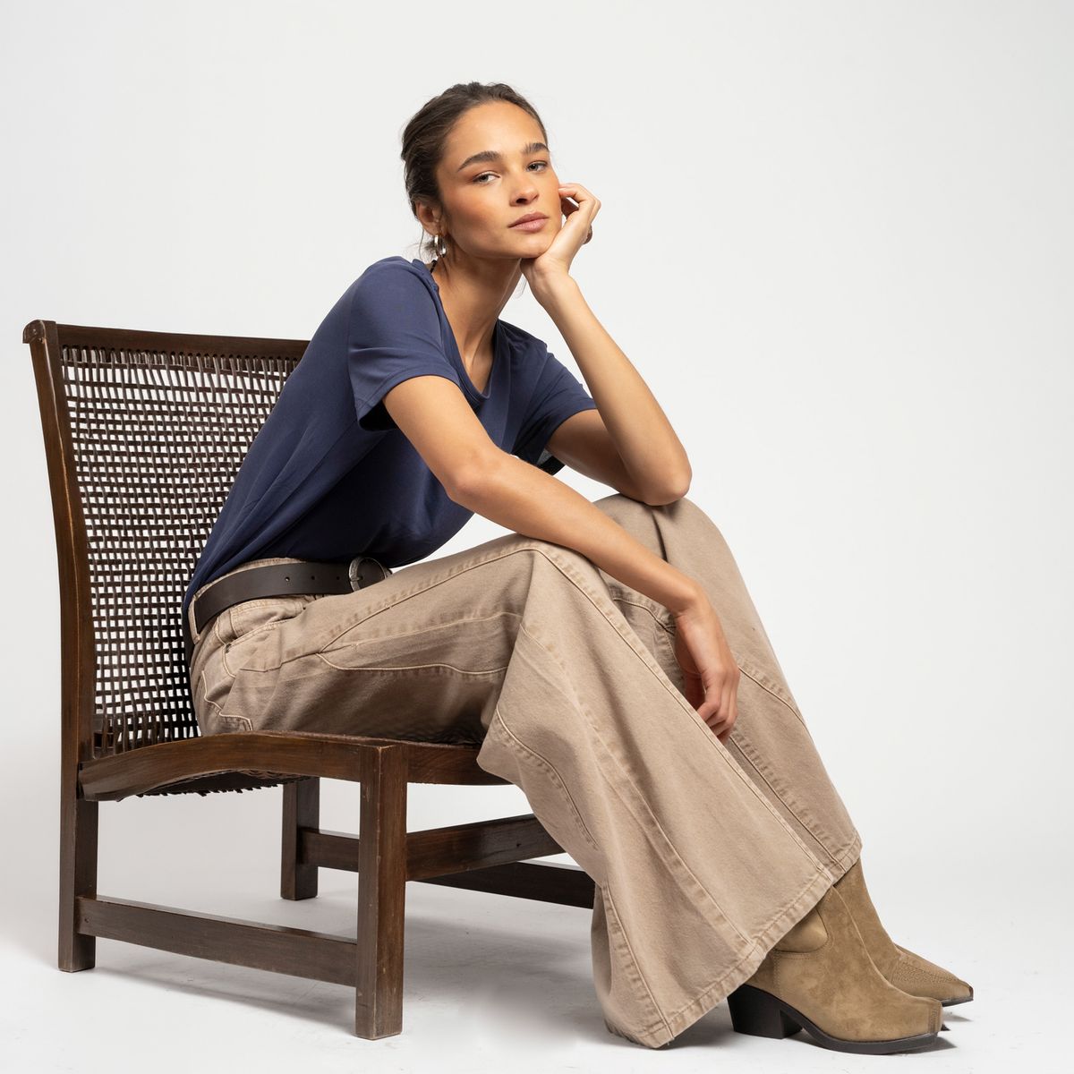 LOLITA LPK - Jeans Palazzo Tiro Alto Bernarda Beige Mujer Lolita LPK
