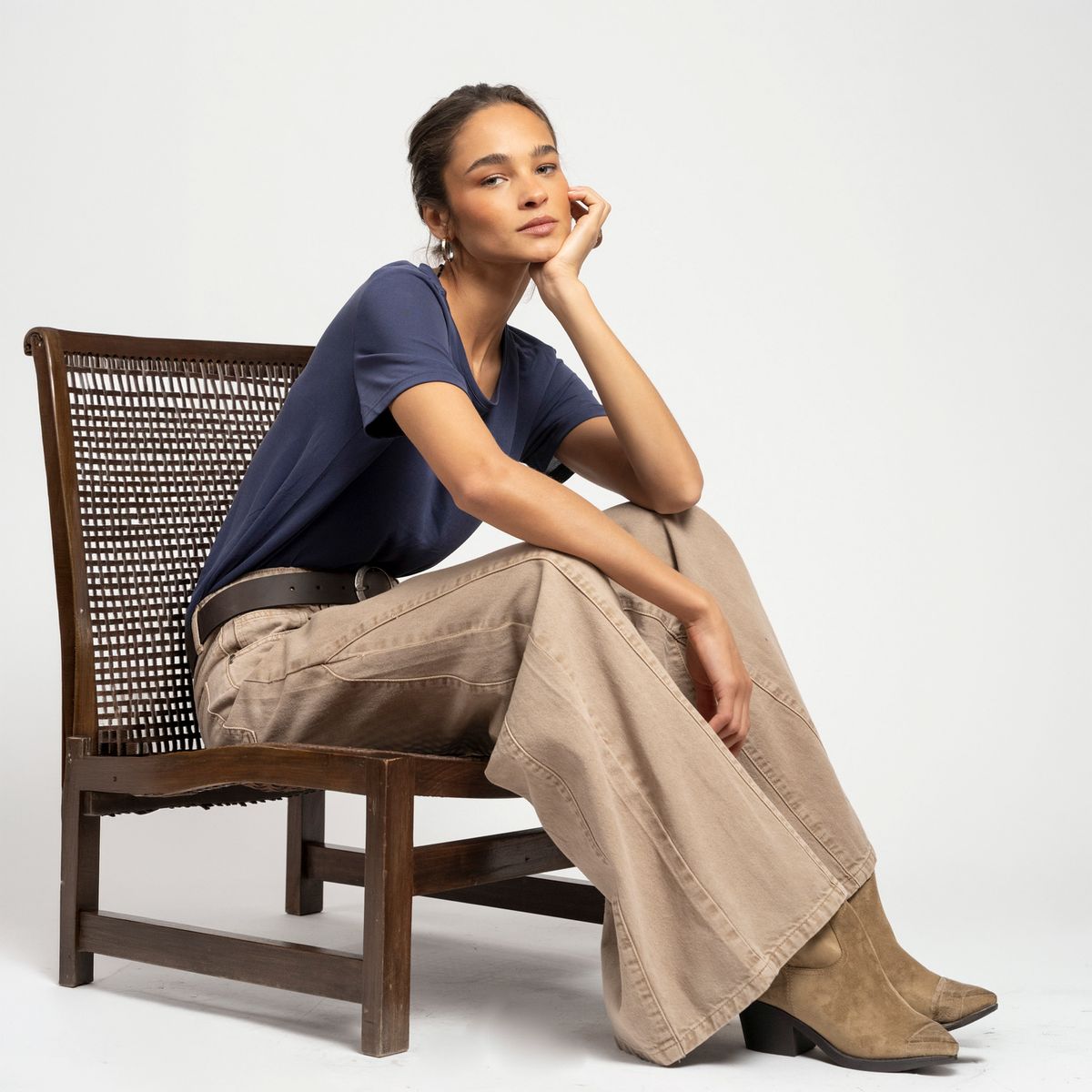 LOLITA LPK - Jeans Palazzo Tiro Alto Bernarda Beige Mujer Lolita LPK