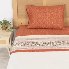 MASHINI - Juego De Sábanas Estampada 144 Hilos 1 Plaza Animal