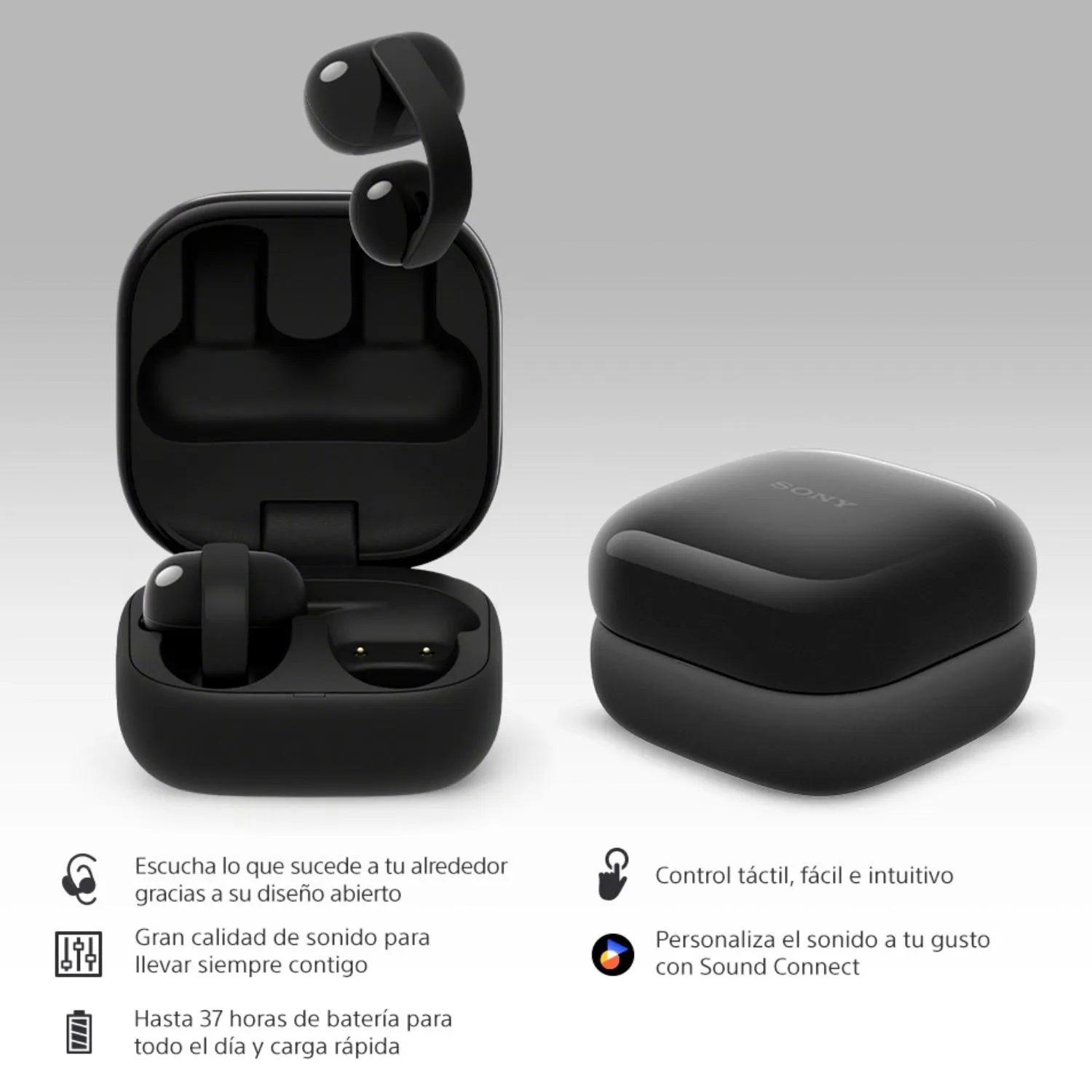 SONY LinkBuds Clip WF-LC900 ブラック SONY Serie LinkBuds | Audífonos Inalámbricos LinkBuds Clip WF