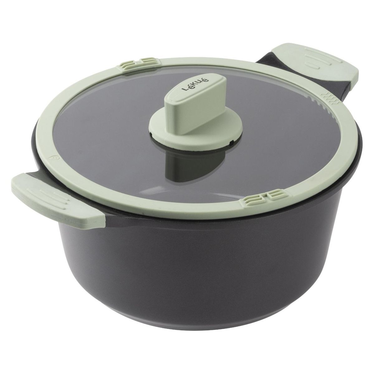 LEKUE - Olla 24 Cm Con Tapa Antiadherente Lekue