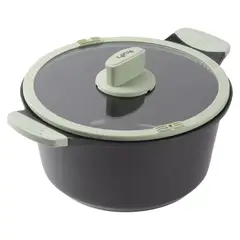 LEKUE - Olla 24 Cm Con Tapa Antiadherente