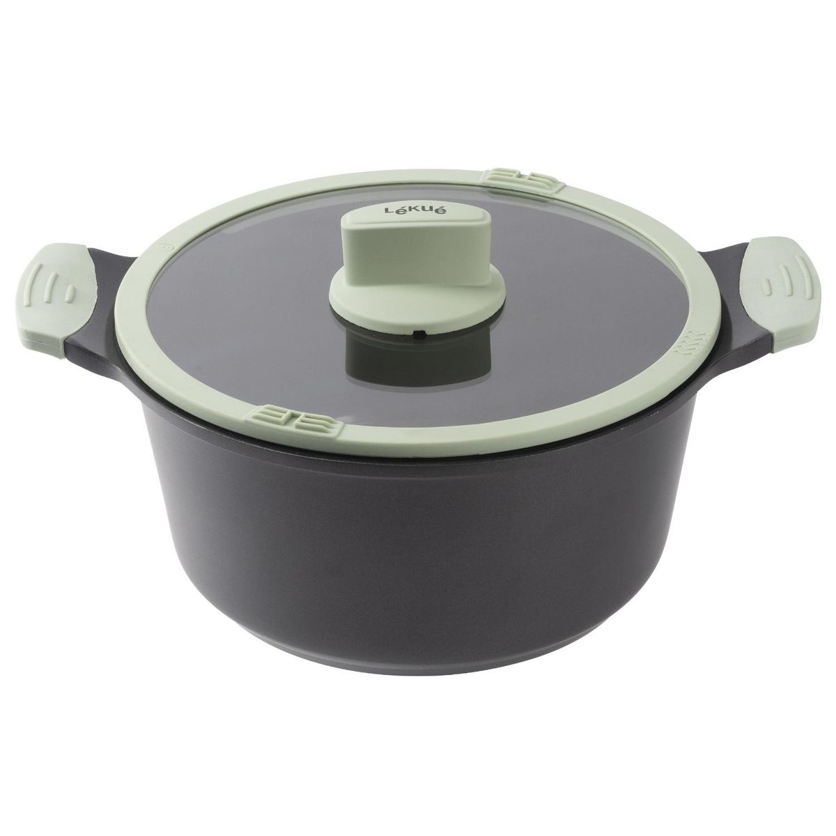 LEKUE - Olla 24 Cm Con Tapa Antiadherente Lekue