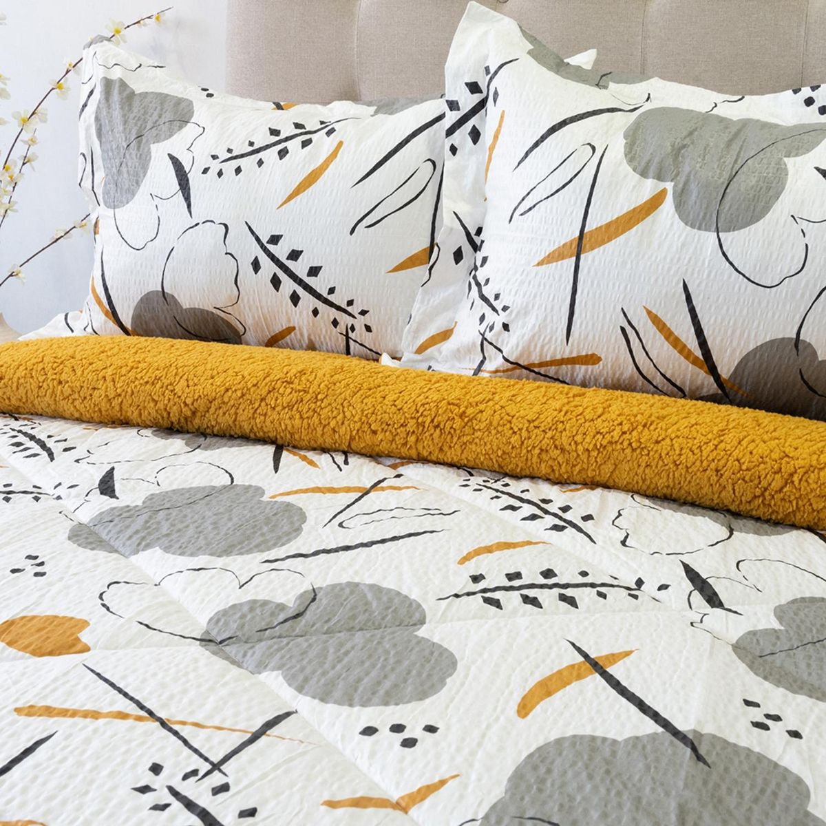 DORAL - Plumón Outboss Estampado Sherpa Doral