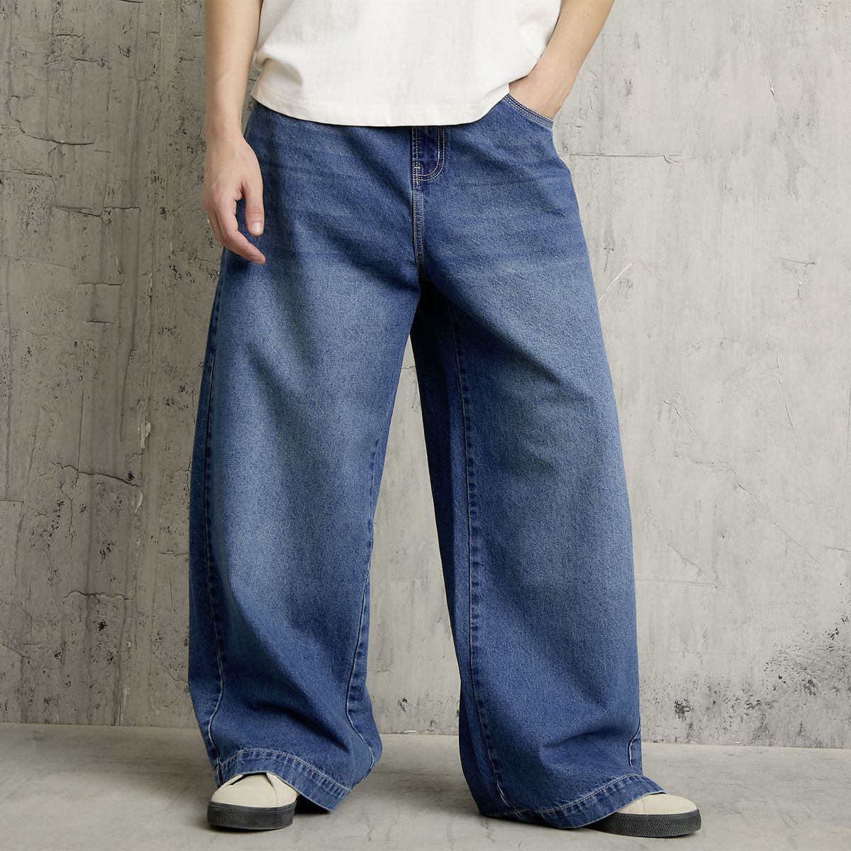 AMERICANINO - Jeans Baggy Tiro Medio Hombre Americanino