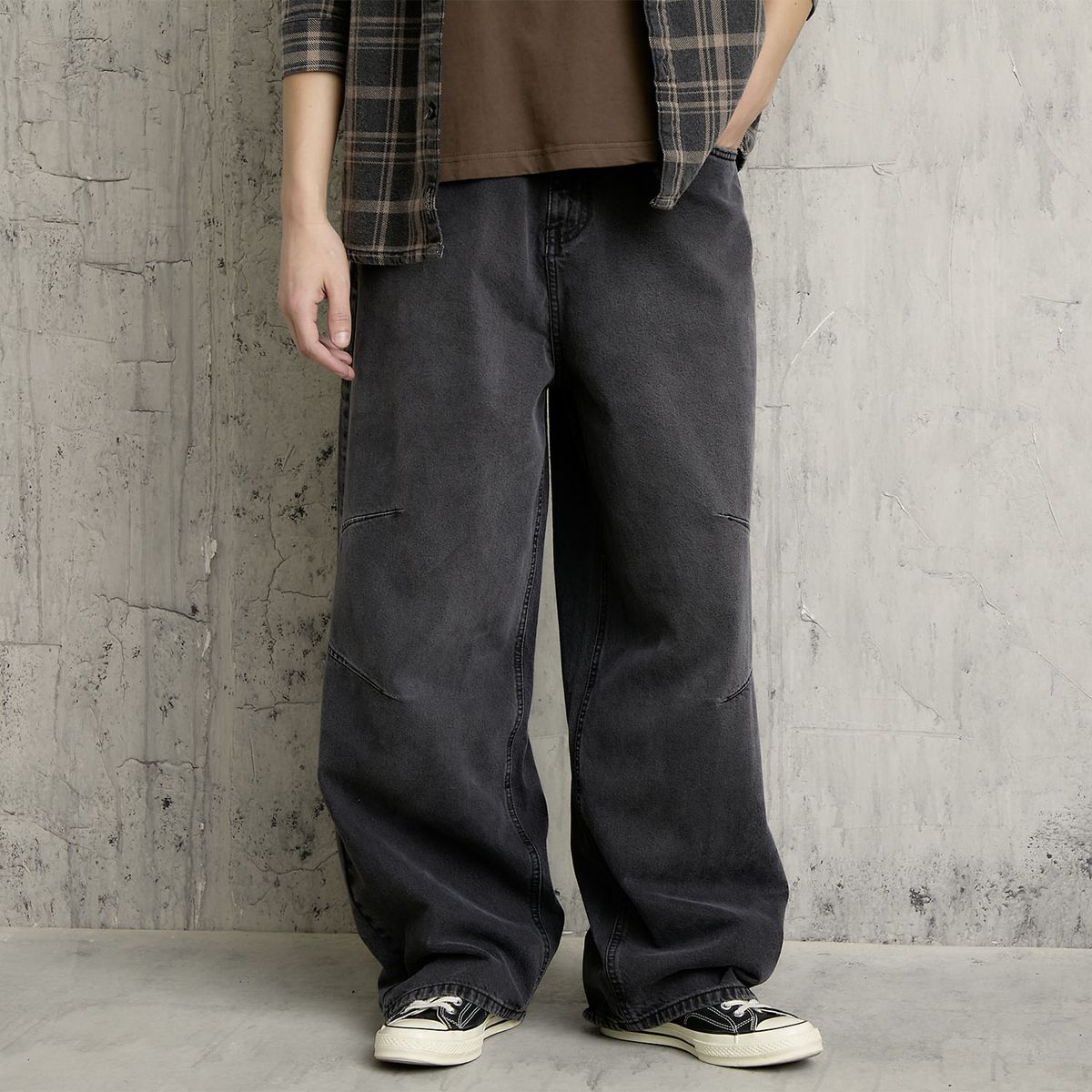 AMERICANINO - Jeans Baggy Tiro Medio Hombre Americanino