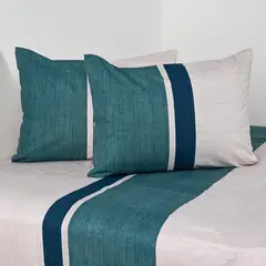 AMERICAN FAMILY - Juego De Sábanas King 144 Hilos Campine Cannon