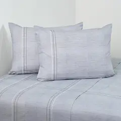 AMERICAN FAMILY - Juego De Sábanas 2 Plazas 144 Hilos Cuadra Cannon