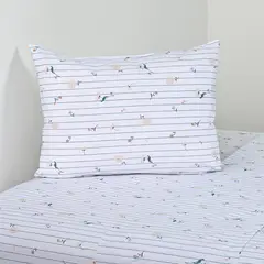 AMERICAN FAMILY - Juego De Sábanas 1 Plaza 144 Hilos Florelia Lines Cannon