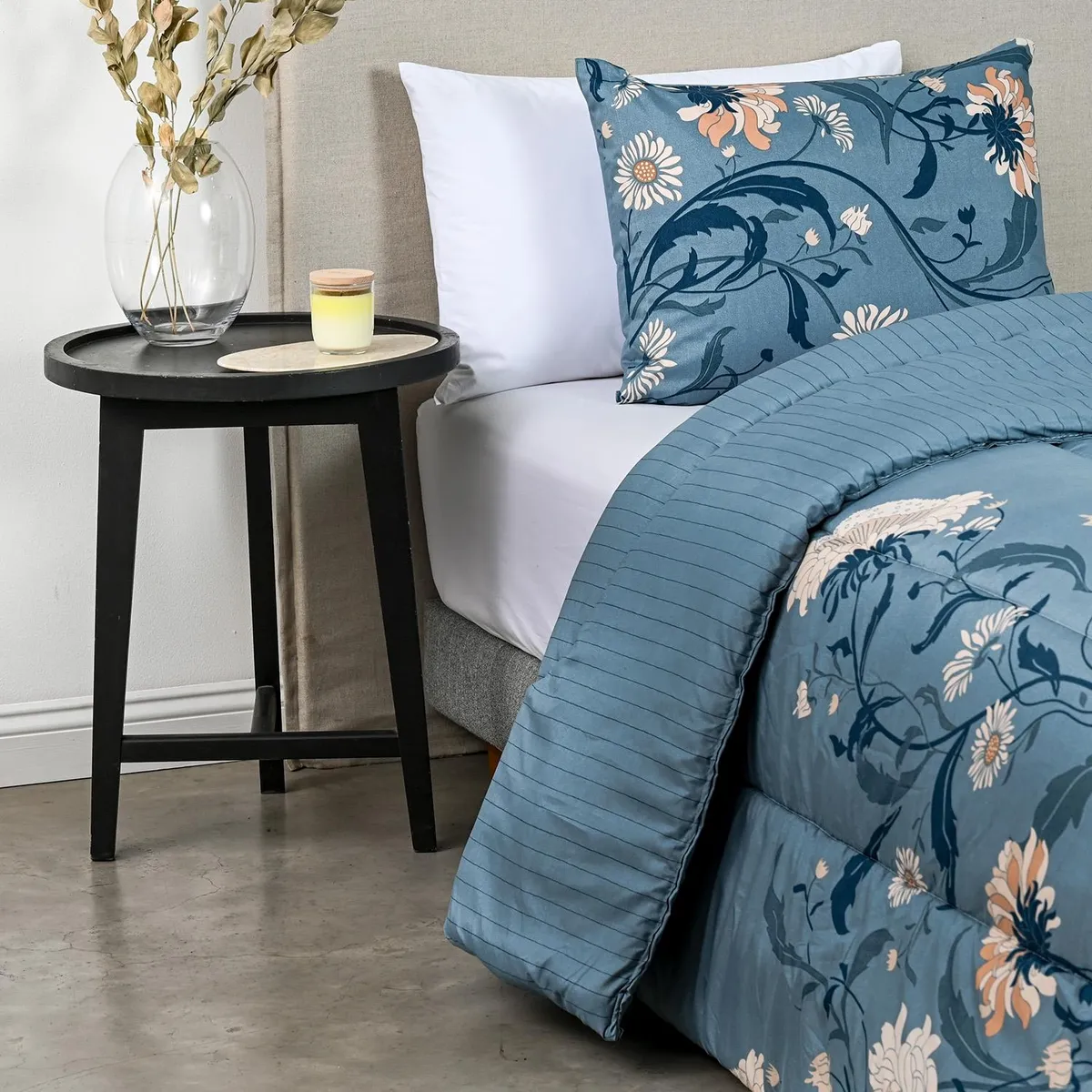 AMERICAN FAMILY - Plumón Estampado Reversible Florelia American Family