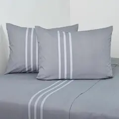 AMERICAN FAMILY - Juego De Sábanas 2 Plazas 144 Hilos Trami Cannon