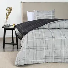 undefined - Plumón Estampado Reversible Cuadra American Family