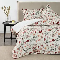 AMERICAN FAMILY - Quilt Sherpa King Ema Cannon