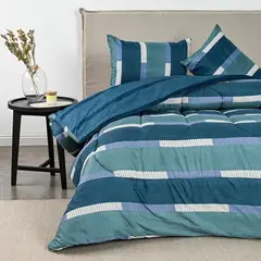 AMERICAN FAMILY - Plumón Estampado Reversible Campine