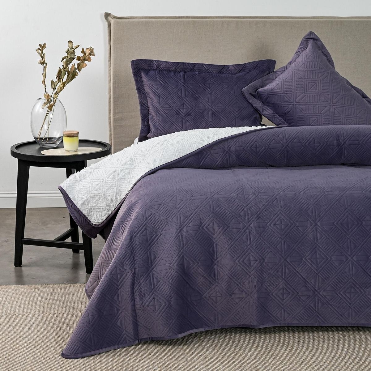AMERICAN FAMILY - Cubrecama Velvet Sherpa American Family