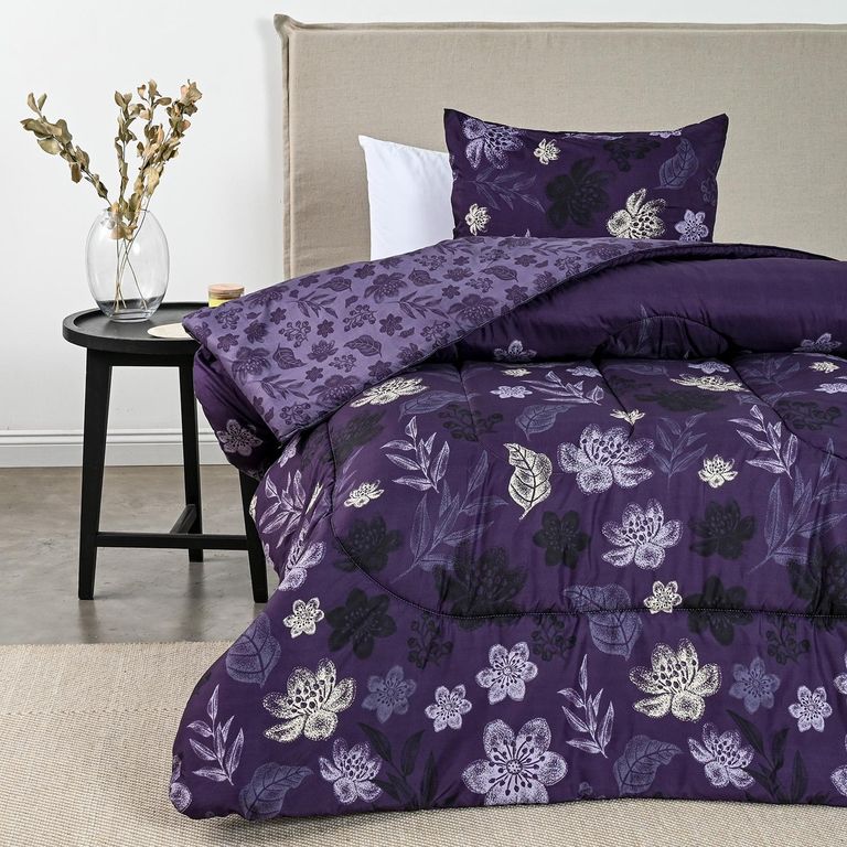 AMERICAN FAMILY Plumón Estampado Reversible Lavande