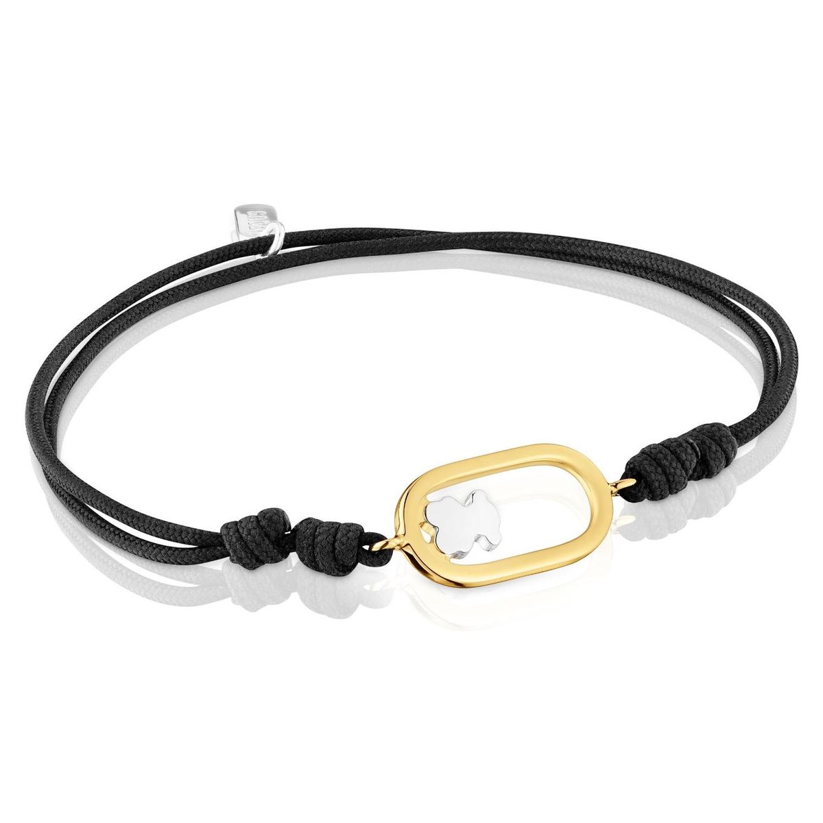 TOUS - Pulsera de Nylon Negro Bicolor Camille Mujer Tous