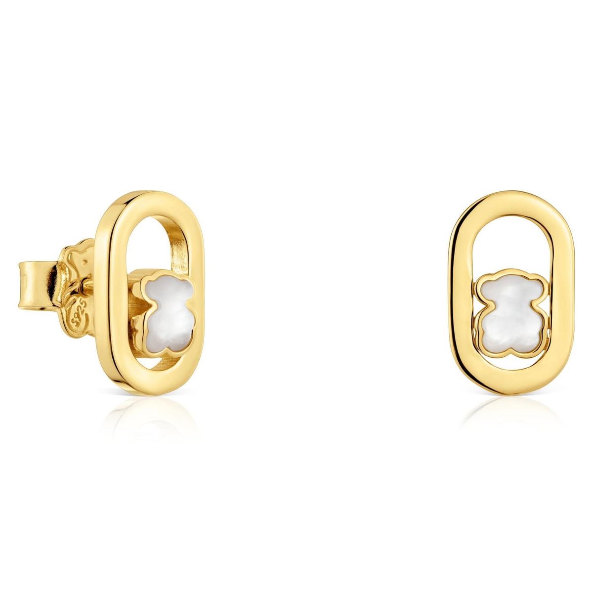 TOUS - Pendientes con Baño de Oro 18 Kt Sobre Plata y Nácar Camille