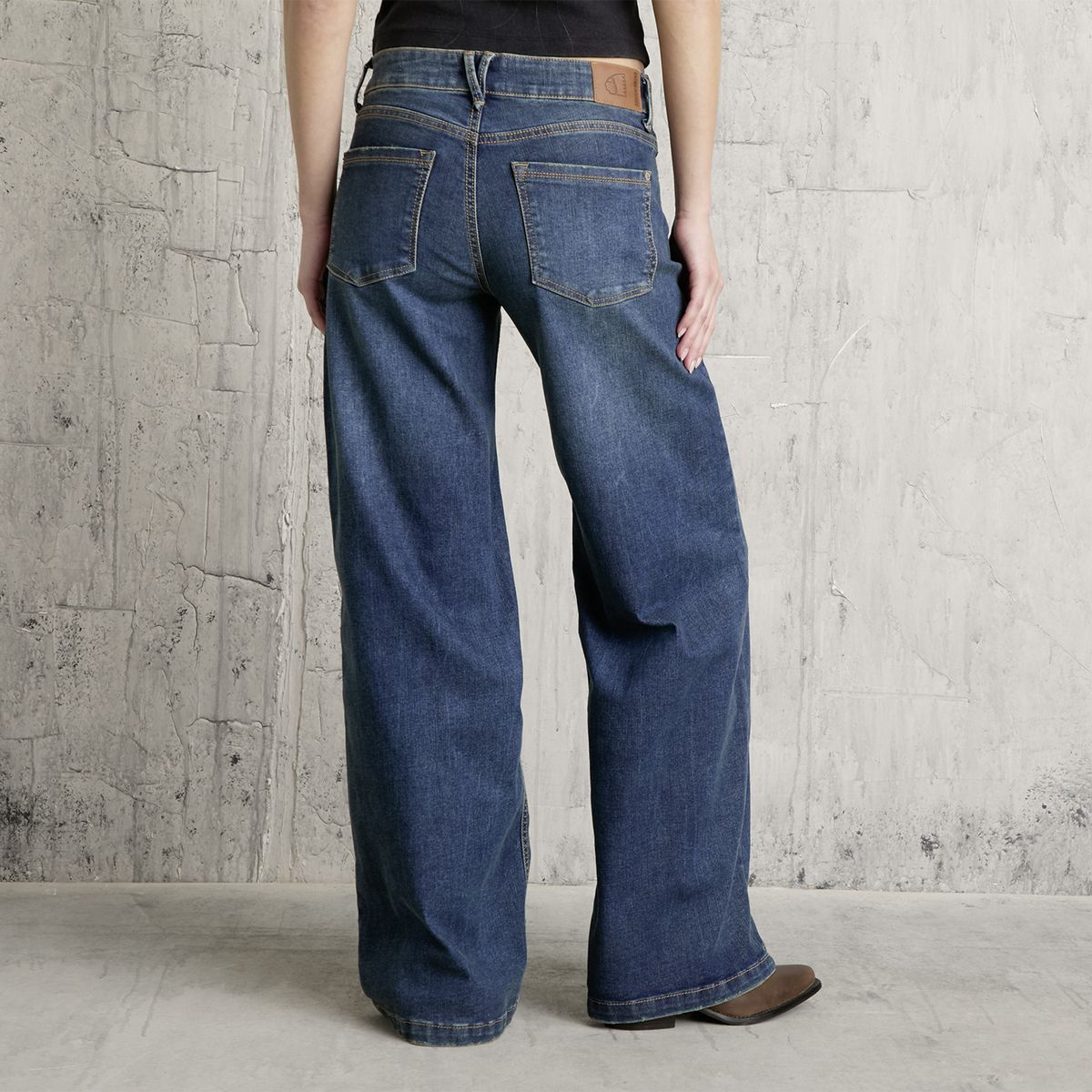 AMERICANINO - Jeans Wide Leg Tiro Medio Mujer Americanino
