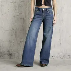 AMERICANINO - Jeans Wide Leg Tiro Medio Mujer
