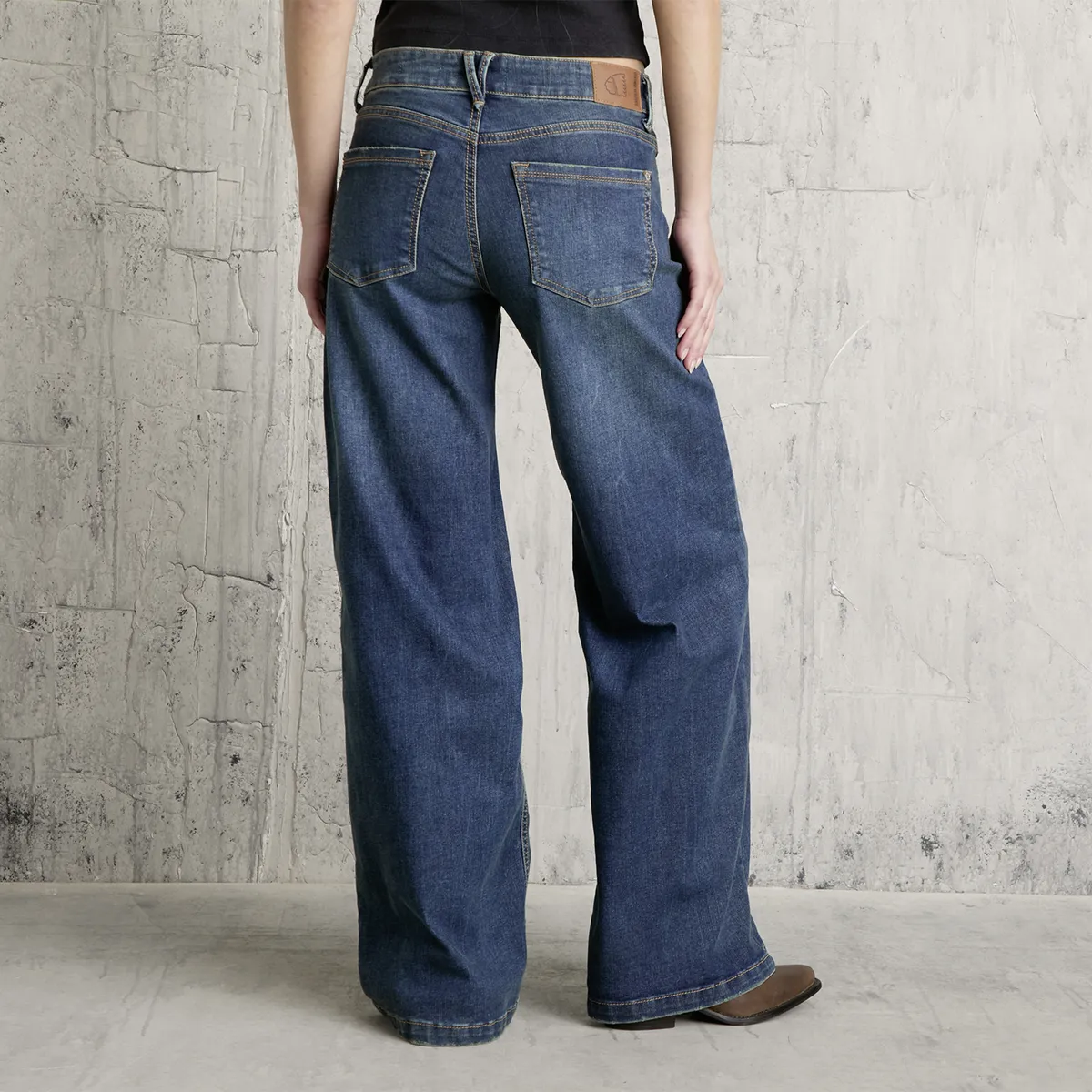 AMERICANINO - Jeans Wide Leg Tiro Medio Mujer Americanino