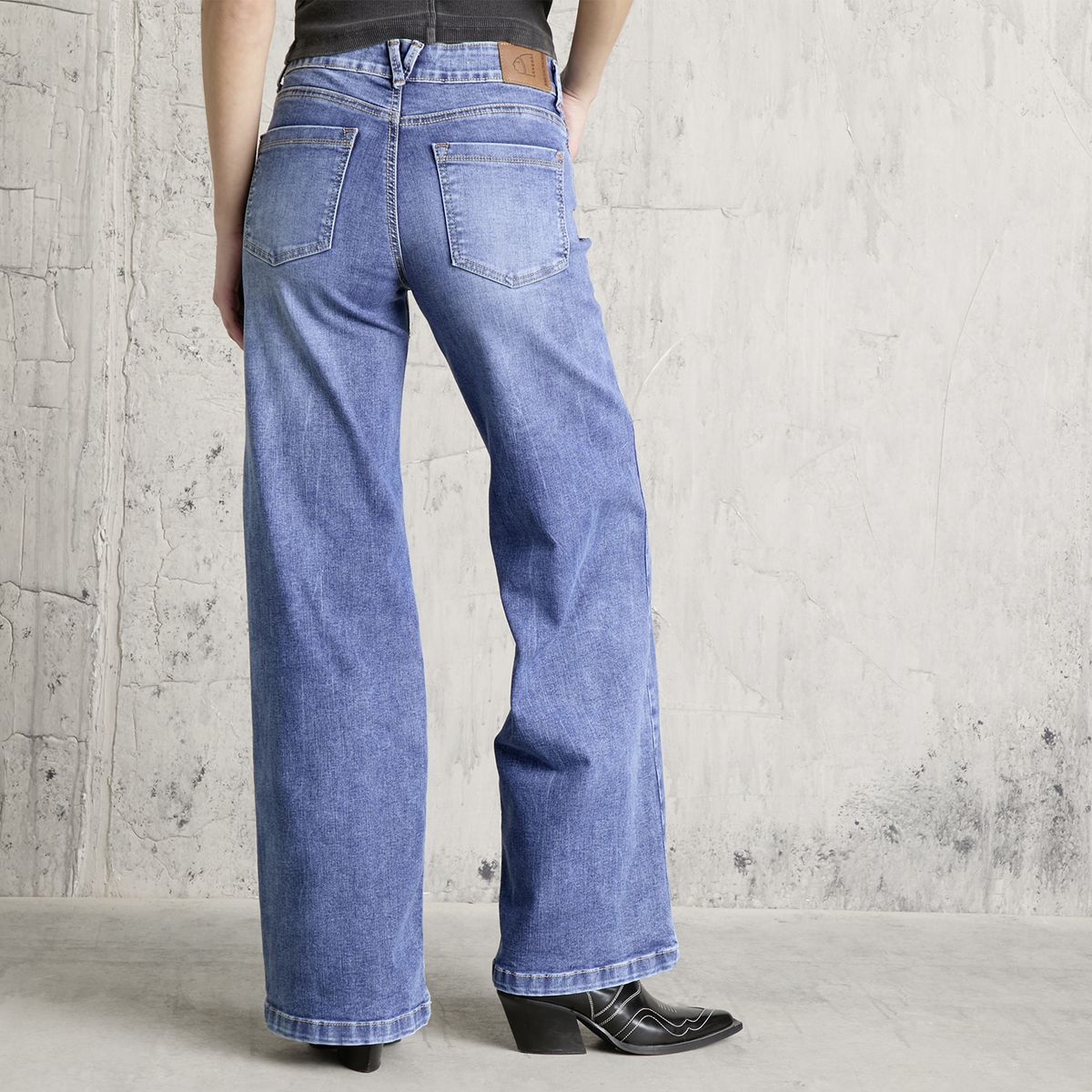 AMERICANINO - Jeans Wide Leg Tiro Medio Mujer Americanino