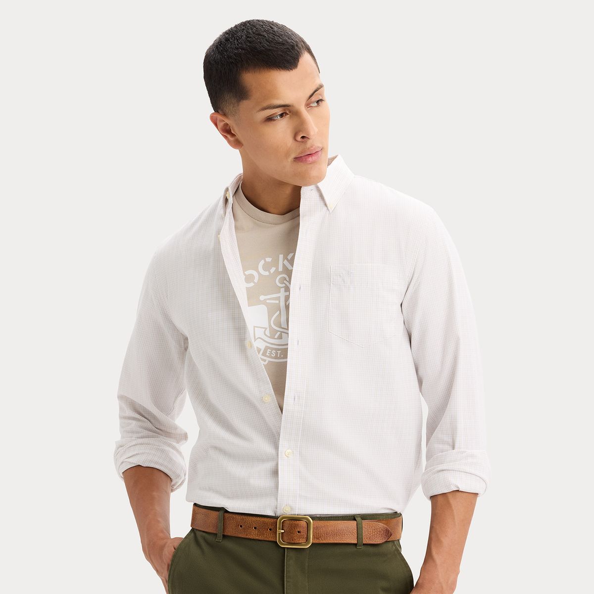 DOCKERS - Camisa Hombre Algodón Dockers