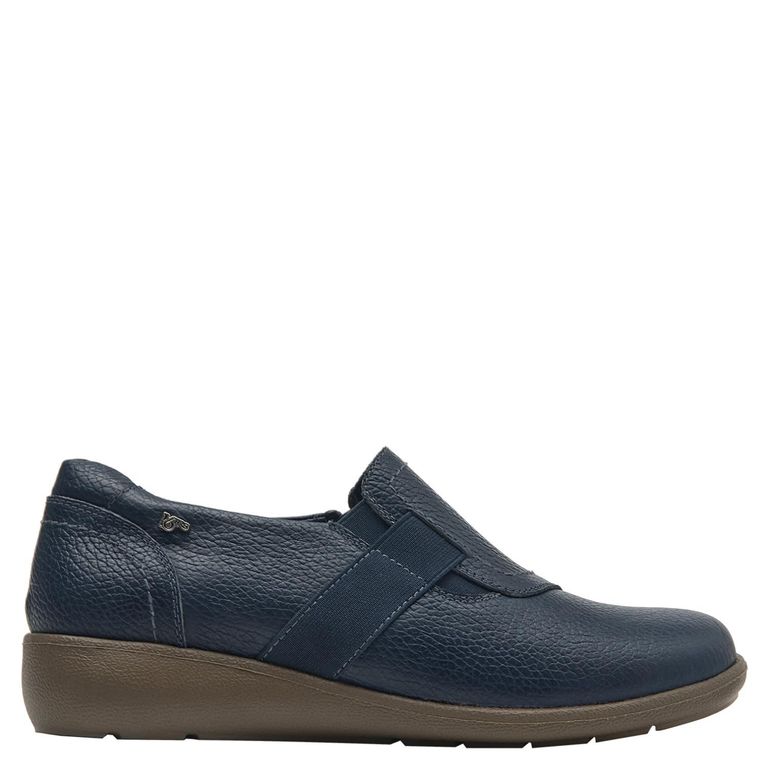 Zapato Casual Mujer Cuero Azul