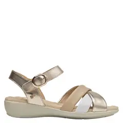 16 HRS - Sandalia Mujer Cuero Beige