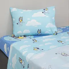 BLUEY - Juego De Sábanas Infantiles 1.5 Plazas Nubes