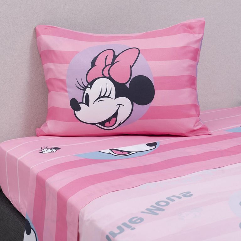 Juego De Sábanas Infantiles 1.5 Plazas Minnie Dots