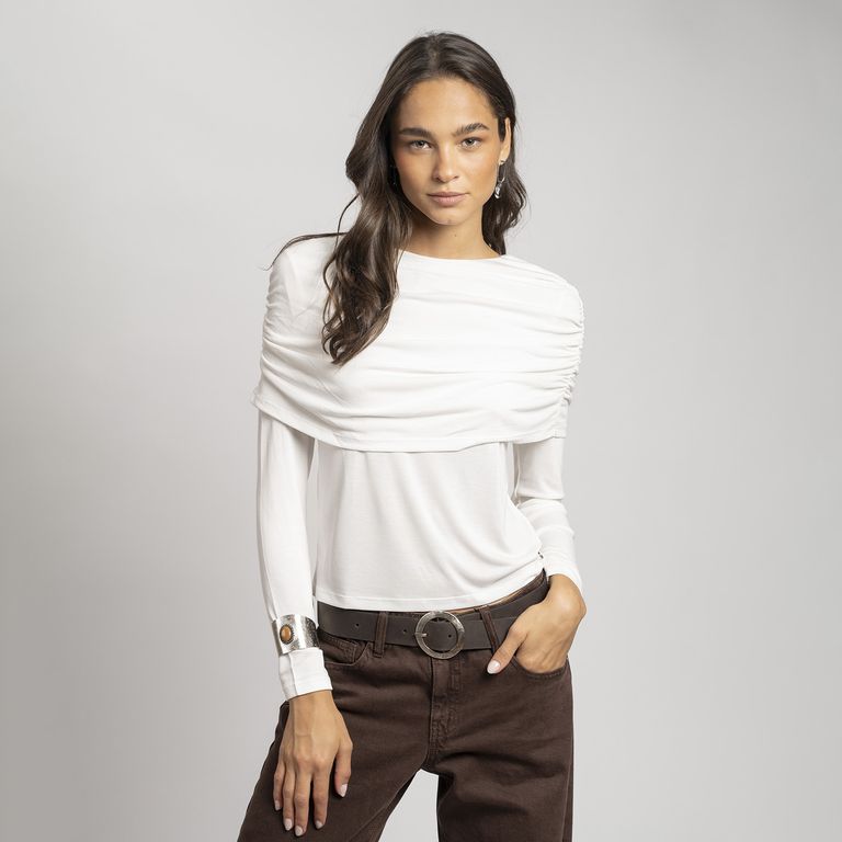 LOLITA LPK Polera Elsie Blanco Mujer