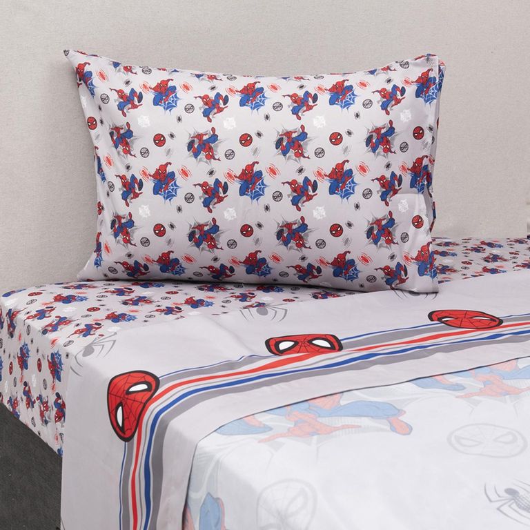 Juego De Sábanas Infantiles 1.5 Plazas Spiderman New York