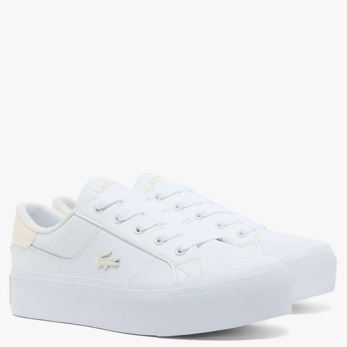 LACOSTE - Zapatilla Urbana Mujer Cuero Blanco Lacoste