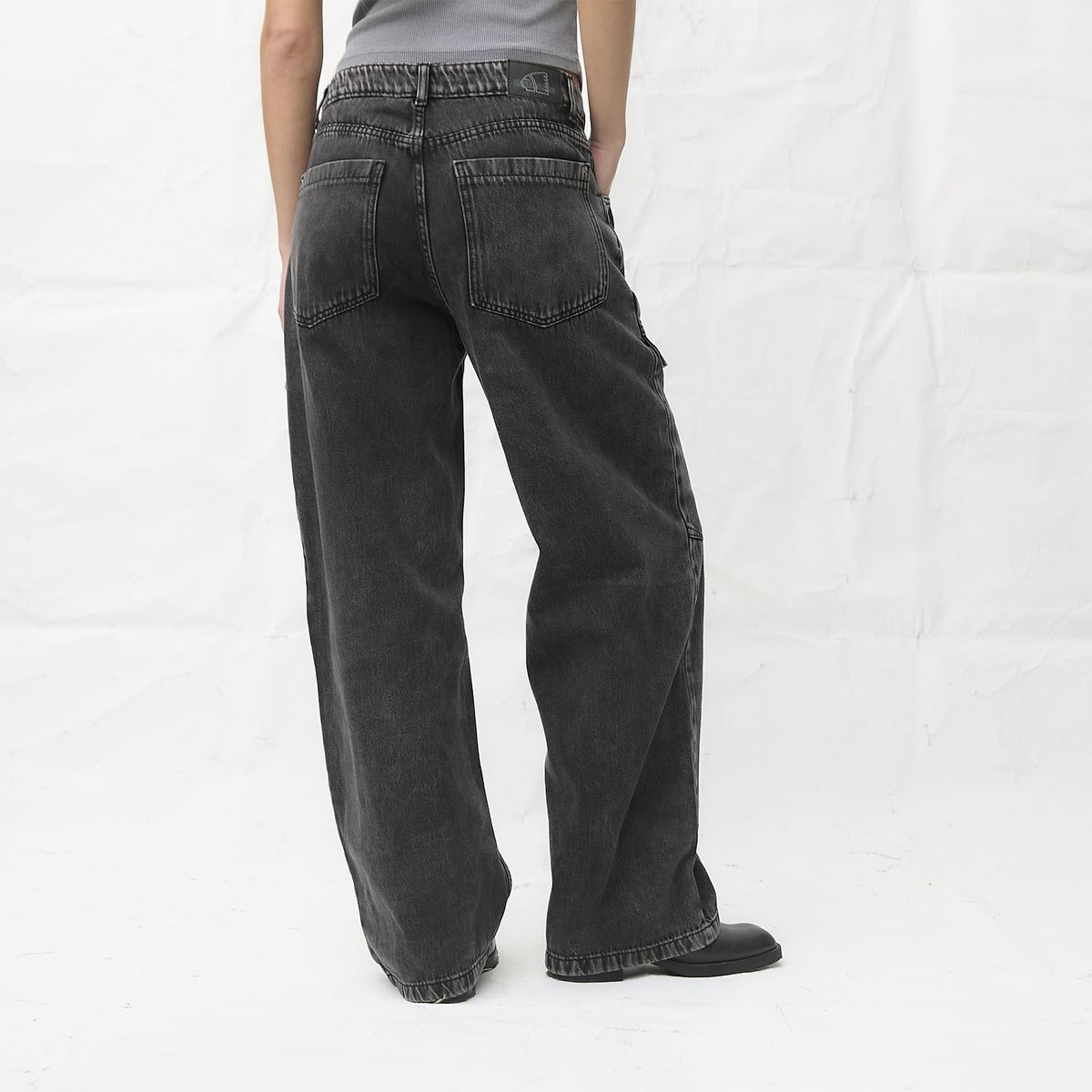 AMERICANINO - Jeans Balloon Cargo Tiro Medio Mujer Americanino