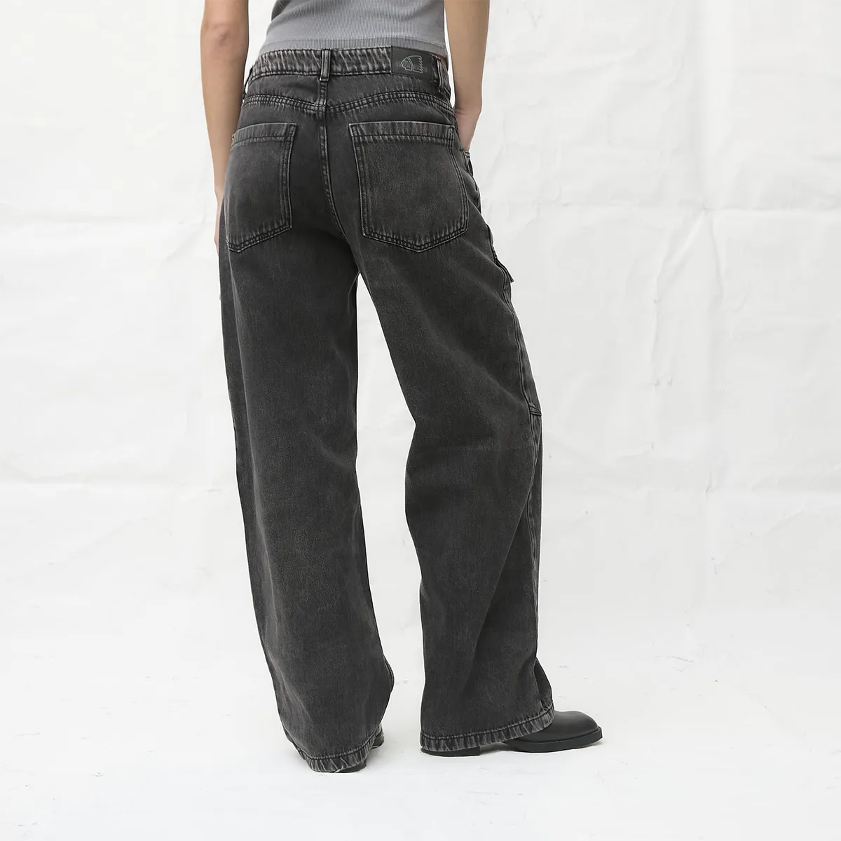 AMERICANINO - Jeans Balloon Cargo Tiro Medio Mujer Americanino