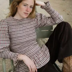 ROSSAMOLA - Blusa Comillas 100% Algodón Mujer
