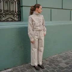 ROSSAMOLA - Pantalón Regular Tiro Medio Mujer