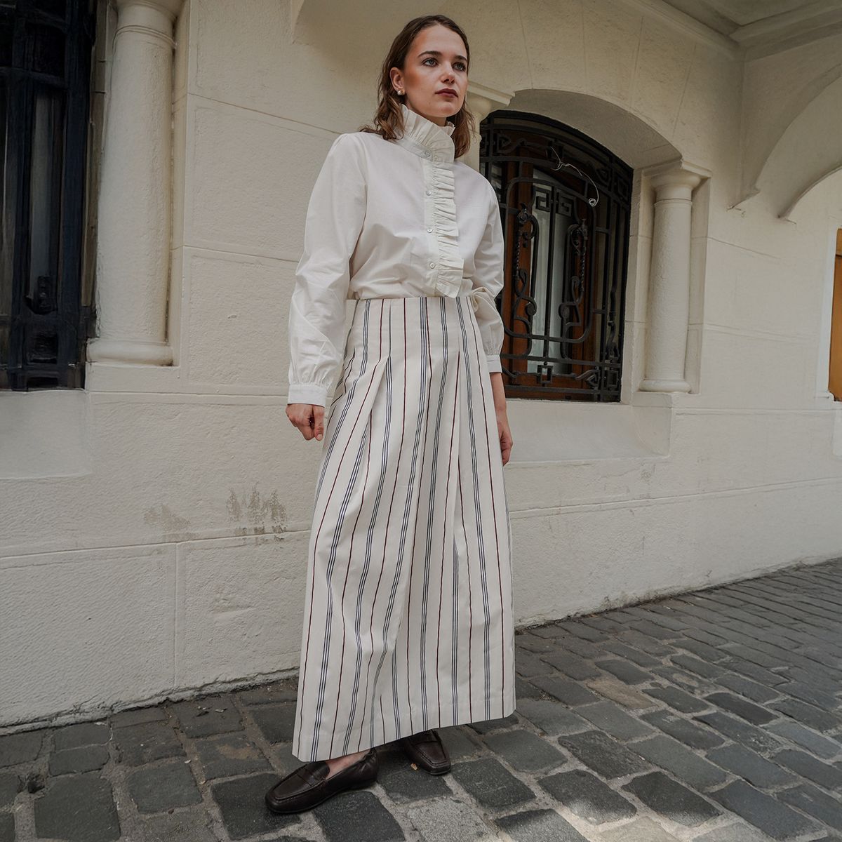 ROSSAMOLA - Falda San Sebastian Maxi 100% Algodón Mujer Rossamola